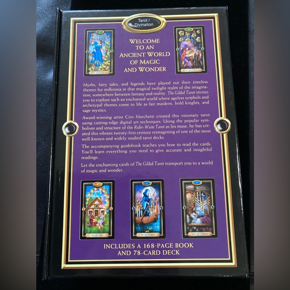 The Guilded Tarot by Barbara Moore Artwork-Ciro Marchetti #78 cards & guidebook - Picture 2 of 14